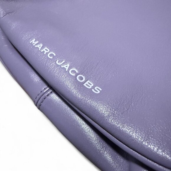 MARC JACOBS Purple Mini 'The Pushlock' Bag Y2K Leather Handbag - Picture 6 of 7